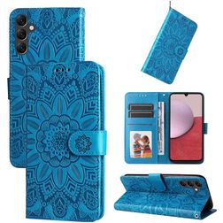 Mobigear Sunflower Housse Samsung Galaxy A14 Etui Porte-Monnaie - Bleu