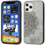 Mobigear Mandala Coque iPhone 12 Pro Max Coque arrière Rigide - Gris