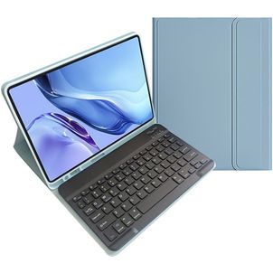 Mobigear Keys Coque iPad Mini 7 (2024) Etui Clavier Bluetooth QWERTY + Porte-crayon - Bleu