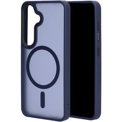 Mobiparts Hardcover Samsung Galaxy S25 MagSafe Plastique rigide Coque arrière - Satin Blue