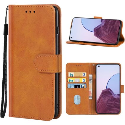Mobigear Wallet Housse OPPO Reno 7 Lite Etui Porte-Monnaie - Marron