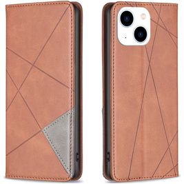 Mobigear Rhombus Slim Housse iPhone 15 Etui - Marron