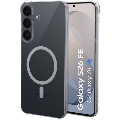 Mobiparts Classic Coque Transparente Samsung Galaxy S26 FE MagSafe Coque arrière en TPU Souple - Transparent