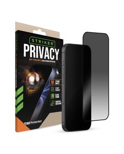 Striker Xtreme Impact Privacy iPhone 17 Verre trempé Protection d'écran Confidentialité - Compatible Coque - Noir