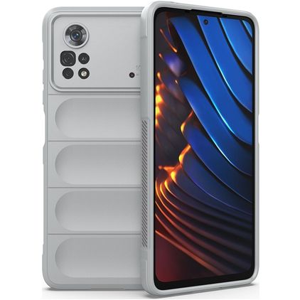 Mobigear Bumpy POCO X4 Pro 5G TPU souple Coque arrière - Gris