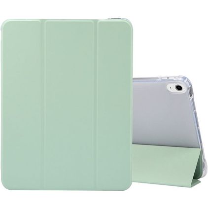 Mobigear Tri-Fold Gel Coque iPad Air 4 (2020) Etui en TPU,Similicuir + Porte-crayon - Vert