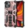 Mobigear Armor Stand Coque iPhone 13 Pro Coque arrière Rigide Anti-Chocs avec Support Amovible - Rose doré