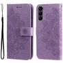 Mobigear Flowers Housse Samsung Galaxy S23 Etui Porte-Monnaie - Violet