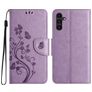 Mobigear Flowers Housse Samsung Galaxy A36 Etui Porte-Monnaie - Violet