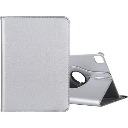 Mobigear DuoStand Coque iPad Pro 12.9 Pouces (2022) Etui Rotatif - Argent