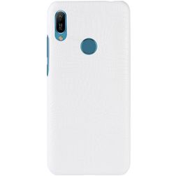 Mobigear Croco Coque Huawei Y6 (2019) Coque arrière Rigide - Blanc