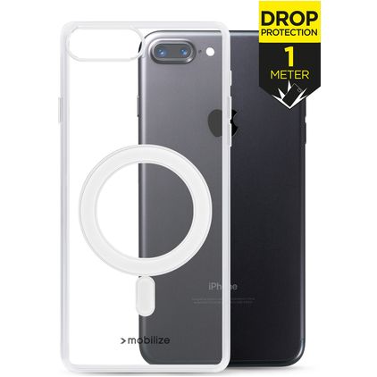 Mobilize Naked Protection Coque Transparente iPhone 8 Plus MagSafe Coque arrière Rigide Anti-Chocs - Transparent