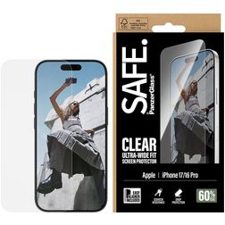 SAFE by PanzerGlass Ultra-Wide-Fit iPhone 16 Pro Verre trempé Protection d'écran - Compatible coque + Cadre de pose