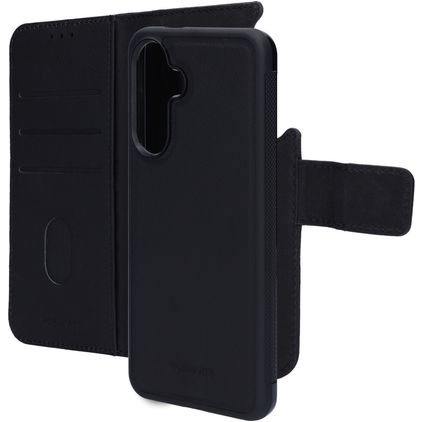 Mobiparts Housse Samsung Galaxy A56 Etui avec Coque Détachable en Cuir Véritable Porte-Monnaie - Noir