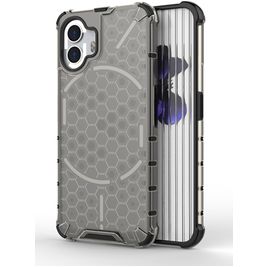 Mobigear Honeycomb Coque Nothing Phone (2) Coque arrière Rigide Anti-Chocs - Noir