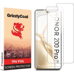 GrizzlyCoat HONOR 200 Pro Hydrogel TPU Protection d'écran - Compatible coque (Lot de 2)