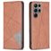 Mobigear Rhombus Slim Housse Samsung Galaxy S24 Ultra Etui - Marron