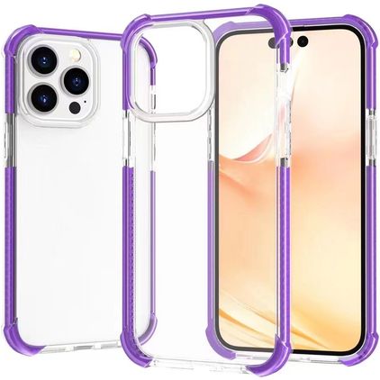 Mobigear Full Bumper Coque iPhone 14 Plus Coque arrière Rigide Anti-Chocs - Violet