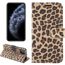 Mobigear Leopard Housse iPhone 13 Mini Etui Porte-Monnaie - Jaune