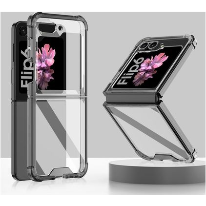Mobigear Crystal Coque Samsung Galaxy Z Flip 6 Coque arrière Rigide - Noir