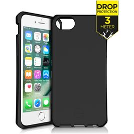 ITSkins SpectrumSolid Coque iPhone SE (2020) Coque arrière en TPU Souple Anti-Chocs - Plain Black