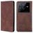 Mobigear Retro Slim Housse Vivo X80 Pro Etui Porte-Monnaie - Marron