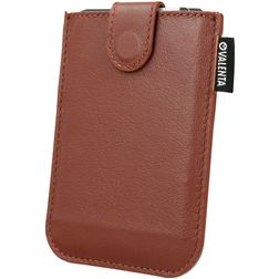 Valenta Card Pocket Slide - Porte Cartes en en Cuir véritable - 5 Cartes - Marron