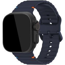 Mobilize Buckle Bracelet Silicone Apple Watch Fermeture boucle ardillon - 42/41/40/38 mm - Bleu