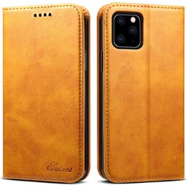 Suteni Art Housse iPhone 11 Etui Porte-Monnaie - Cognac