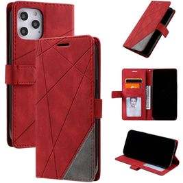 Mobigear Rhombus Housse iPhone 12 Pro Max Etui Porte-Monnaie - Rouge