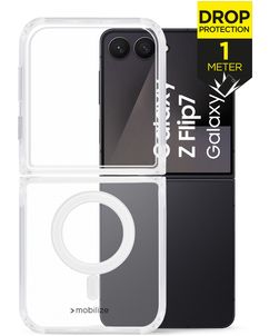 Mobilize Naked Protection Coque Transparente Samsung Galaxy Z Flip 8 MagSafe Coque arrière Rigide Anti-Chocs - Transparent