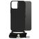 Mobilize Lanyard Gelly iPhone 15 Pro Max TPU souple Coque avec cordon - Noir