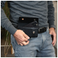 Valenta Arezzo Etui de ceinture en Cuir Véritable (max 14,5 cm x 7,8 cm) - Pochette de ceinture - Holster - Noir