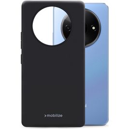 Mobilize Rubber Gelly Coque Xiaomi Redmi A3 Coque arrière en TPU Souple - Matt Black