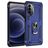 Mobigear Armor Ring Coque Motorola Moto G82 Coque arrière Rigide Anti-Chocs avec Anneau-Support - Bleu