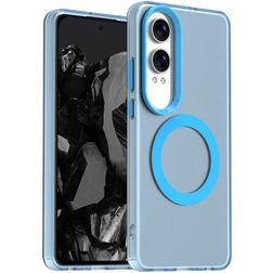 Mobigear Shockproof OnePlus Nord CE 4 Lite MagSafe Plastique rigide Coque arrière - Bleu