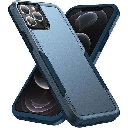 Mobigear Heavy Armor Coque iPhone 14 Pro Max Coque arrière Rigide Anti-Chocs - Bleu