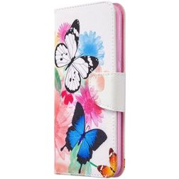 Mobigear Design Housse Huawei P40 Lite E Etui Porte-Monnaie - Papillon