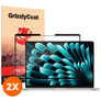 GrizzlyCoat Premium MacBook Air 13 Pouces (2022-2026) Protection d'écran Film - Compatible Coque (Lot de 2)