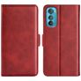 Mobigear Slim Magnet Housse Motorola Edge 30 Etui Porte-Monnaie - Rouge