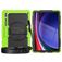 Mobigear SureGrip Xtreme Samsung Galaxy Tab S9 Ultra Plastique rigide / Silicone Coque arrière + Bandoulière + Support - Noir / Vert