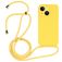 Mobigear Lanyard iPhone 15 Plus Coque avec cordon en Silicone - Jaune