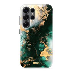 MIO Coque Samsung Galaxy S25 Ultra MagSafe Coque arrière Rigide - Green Marble