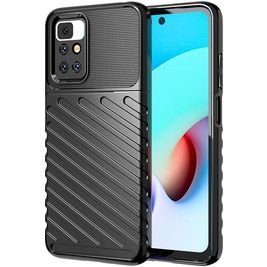 Mobigear Groove Coque Xiaomi Redmi 10 4G Coque arrière en TPU Souple - Noir