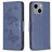 Mobigear Butterfly Housse iPhone 15 Plus Etui Porte-Monnaie - Bleu