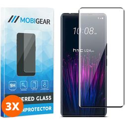 Mobigear Premium HTC U24 Pro Verre trempé Protection d'écran - Compatible Coque (Lot de 3)