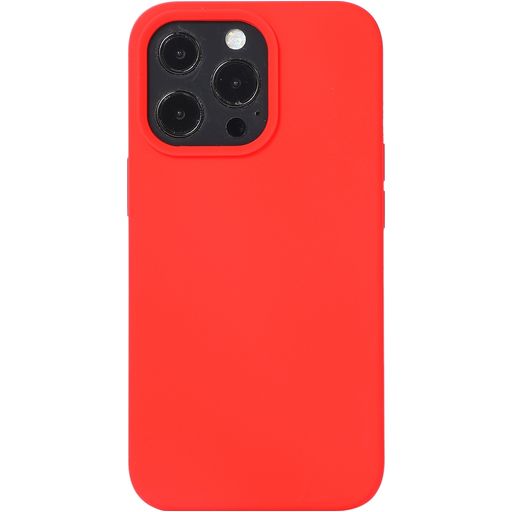 Mobigear Rubber Touch Coque iPhone 14 Pro Coque arrière en Silicone - Rouge
