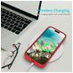 Mobigear Rubber Touch Coque iPhone 16 Coque arrière en Silicone - Rouge