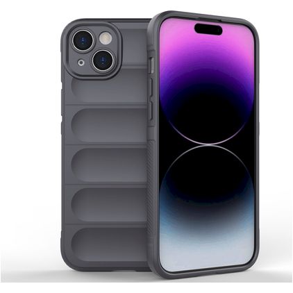 Mobigear Bumpy Coque iPhone 15 Plus Coque arrière en TPU Souple - Charcoal