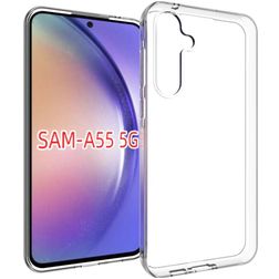 Mobigear Basics Coque Transparente Samsung Galaxy A55 Coque arrière en TPU Souple - Transparent